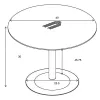 CoasterEssence 110280 Cora - Round Wood Top Dining Table - Brown Walnut
