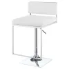 CoasterEssence 100193 Alameda - Adjustable Bar Stool - White And Chrome