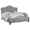 CoasterEssence 315871KW Bella - Upholstered California King Panel Bed - Gray