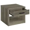 Coaster Fine Furniture 707727 Felix - 1-Drawer Engineered Wood Side End Table - Gray Driftwood