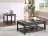 CoasterEssence 722287 Cliffview - 1-Shelf Square Wood Side End Table - Gray