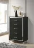 Coaster Fine Furniture 224995 Lucia - 5-Drawer Bedroom Chest Of Drawers - Black