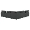 Coaster Fine Furniture 609530P-SETA Collins - 7 Piece Modular Power Reclining Sectional - Dark Gray