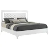 Coaster Fine Furniture 215791KE Cassia - Eastern King LED Panel Bed - White High Gloss