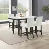 New Classic 45-D422-D4C Carissa - Rectangle Counter Table With 4 Chairs - White
