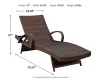Ashley Furniture P283-815 Kantana - Chaise Lounge (Set of 2) - Brown