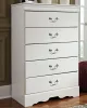 Ashley Furniture B129/31/36/46/87/84/88/92 Ashley Furniture B129/31/36/46/87/84/88/92 Anarasia - 7 Pc. - Dresser, Mirror, Chest, Full Sleigh Bed, Nightstand - White