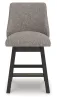 Ashley Furniture D618-224 Neymorton - Upholstered Swivel Barstool (Set of 2) - Dark Grayish Brown