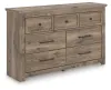 Ashley Furniture PCB2260-31 Rusticott - Seven Drawer Dresser - Brown