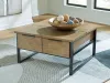 Ashley Furniture T602-00 Ashley Furniture T602-00 Montia - Lift Top Cocktail Table - Light Brown