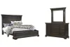 Pulaski Furniture P012-BR-K2-KIT3 Pulaski Furniture P012-BR-K2-KIT3 Caldwell - Queen Storage Bed And Drawer Dresser With Mirror - Smoked Molasses