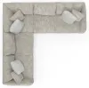 Jackson Furniture Industries 2306/63/59/73-01 Bucktown - 3 Piece Sectional With Extra Thick Cuddler Seat Cushions - Parchment