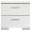 CoasterEssence 203500KE-S4L Felicity - 4 Piece Eastern King Bedroom Set - White Gloss