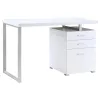CoasterEveryday 800325 Brennan - 3-Drawer Office Computer Desk - White