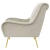 Coaster Fine Furniture 903043 Ricci - Upholstered Saddle Arm Accent Chair - Stone