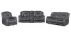 New Classic 20-2505G-3NP New Classic 20-2505G-3NP Morello - Manual 3 Piece Sofa & Loveseat & Recliner - Gray