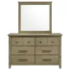 Coaster Fine Furniture 207533M Hazlewood - 6-Drawer Bedroom Dresser With Mirror - Vineyard Oak