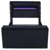 Coaster Fine Furniture 315868BLKQ Tisdall - Queen Flame Visualizer Wingback TV Bed - Black