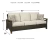 Ashley Furniture P750-838 Paradise Trail - Sofa with Cushion - Medium Brown