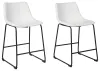 Ashley Furniture D372-724 Ashley Furniture D372-724 Centiar - Upholstered Barstool (Set of 2) - White