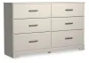 Ashley Furniture B2588-31 Stelsie - Six Drawer Dresser - White
