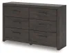 Ashley Furniture B3789-31 Prendonea - Six Drawer Dresser - Charcoal