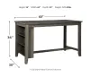 Ashley Furniture D388/13/024(2)/124(2) Ashley Furniture D388/13/024(2)/124(2) Caitbrook - 5 Pc. - Counter Table, 2 Stools, 2 Barstools - Gray