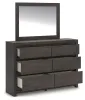 Ashley Furniture PCB3370B1 Fraluna - Dresser And Mirror - Charcoal