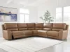 Ashley Furniture PCU62606S8 Ashley Furniture PCU62606S8 DeepWakes - 5-Piece Power Reclining Sectional - Caramel