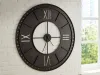 Ashley Furniture A8010453 Lytle - Wall Clock - Antique Brown