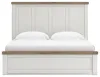 Ashley Furniture B4615B13 Ashley Furniture B4615B13 Savonport - King Panel Bed With Under Bed Storage Unit - White / Brown
