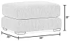 Jackson Furniture Industries 230110-1625/18 Hyde Park - Ottoman - Stone