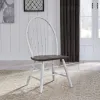 Liberty Furniture 139WH-C1000S Farmhouse - Windsor Back Side Chair - Two Tone White / Wood Tone