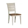 Liberty Furniture 652-C2000S Farmhouse Reimagined - Ladder Back Side Chair - Antique White / Chestnut Tops