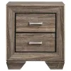 CoasterEveryday 204192 Kauffman - 2-Drawer Nightstand - Washed Taupe