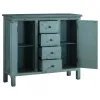 CoasterEveryday 950736 Rue - 4-Drawer Wood Trellis Accent Storage Cabinet - Blue