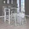Coaster Fine Furniture 104873-S5 Tolbert - 5 Piece Bar Set With Acrylic Chairs - Clear And Chrome