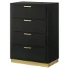 Coaster Fine Furniture 224785 Caraway - 4-Drawer Bedroom Chest - Black