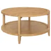 Coaster Fine Furniture 709698-S2 Camillo - 2 Piece Round Coffee And End Table Set - Maple