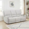 Coaster Fine Furniture 610521P Sylmar - Chenille Upholstered Power Reclining Sofa - Dove Gray