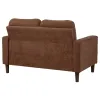 Coaster Fine Furniture 509972 Bowen II - Fabric Upholstered Track Arm Loveseat - Rust