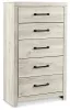 Ashley Furniture B192-46 Cambeck - Five Drawer Chest - Whitewash