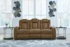 Ashley Furniture 60703/15/18 Wolfridge - 2 Pc. - Power Reclining Sofa, Power Reclining Loveseat With Console - Brindle