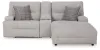 Ashley Furniture 93605S4 Acklen Place - 3-Piece Power Reclining Sectional Sofa With Raf Chaise - Pewter
