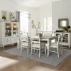 Liberty Furniture 661W-CD-7RLS Whitney - 7 Piece Rectangular Table Set - Antique Linen / Weathered Gray