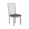 Liberty Furniture 182-CD-7TRS Liberty Furniture 182-CD-7TRS Brook Bay - 7 Piece Trestle Table Set (Ladder Chair Back) - Textured White / Carbon Gray