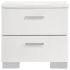 CoasterEssence 203500KE-S6 Felicity - 6 Piece King Bedroom Set - White High Gloss
