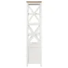 Coaster Fine Furniture 708254 Hollis - 4-Shelf Wood Media Tower With Drawers - Brown And White