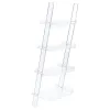 CoasterEssence 801553 Amaturo - 4-Shelf Acrylic Ladder Bookshelf - Clear