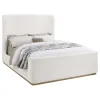 Coaster Fine Furniture 302046Q Nala - Upholstered Queen Sleigh Bed - Cream
